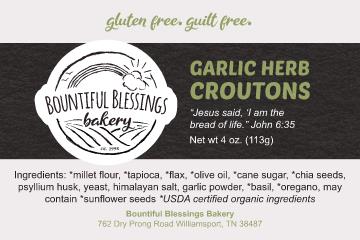 Gluten Free Garlic Herb Croutons